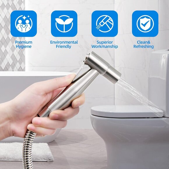 Handheld Toilet Bidet Sprayer for Toilet-Adjustable Water Pressure Control with - Picture 6 of 6